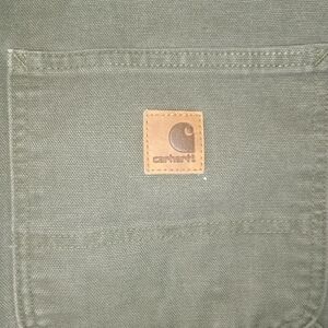 Carhartt Men's Green Canvass Jeans Shorts